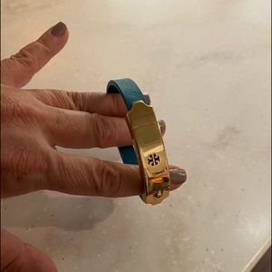 tory burch gold and turquoise bracket